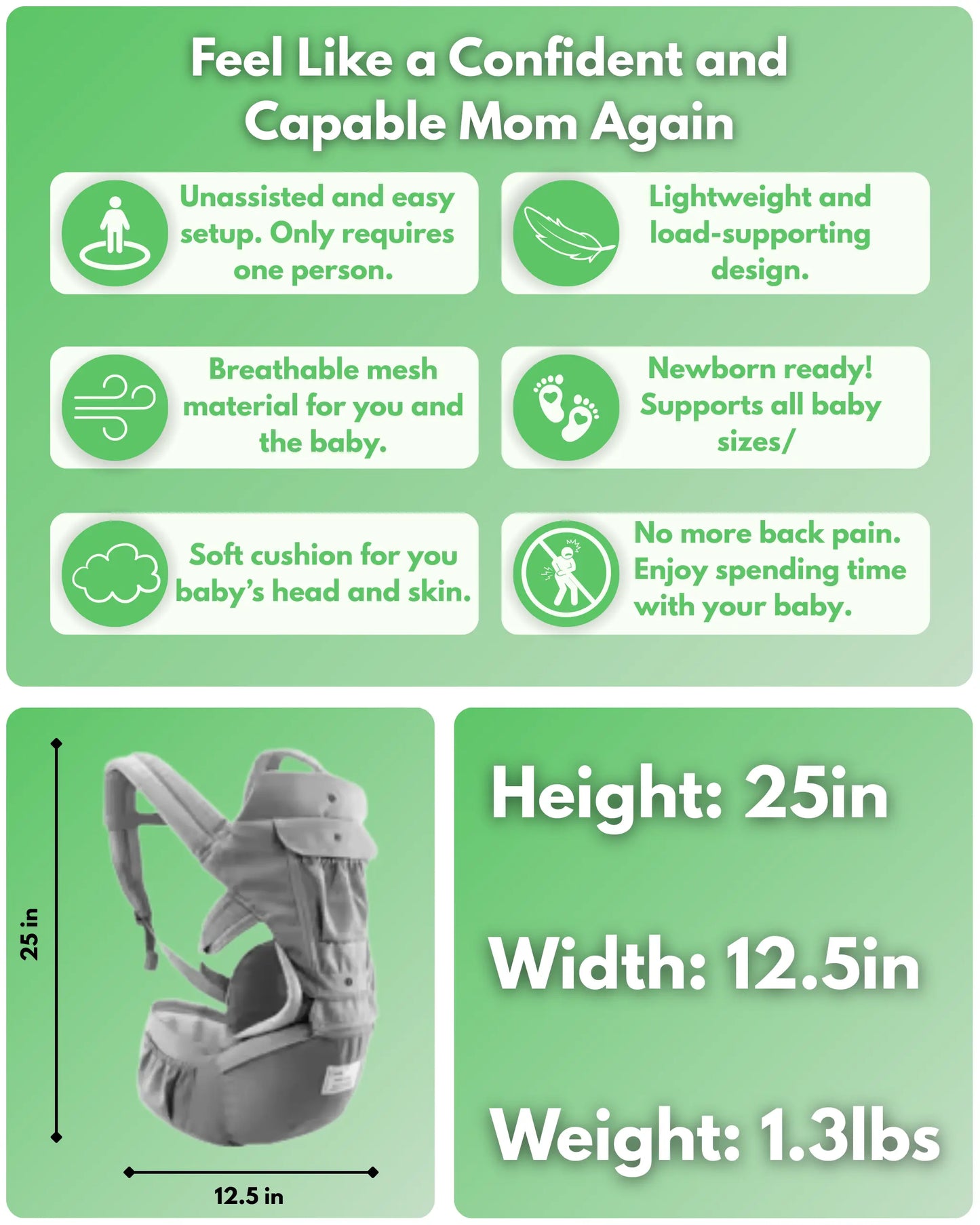 HandsFreeMama™ Baby Carrier